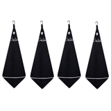 Magnetic Golf Towel with Ball Pocket - Black