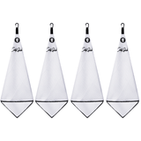 Magnetic Golf Towel with Ball Pocket - White